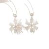 Luxury European & American Rhinestone Snowflake Plush Earrings: High-End Autumn/Winter Niche Design