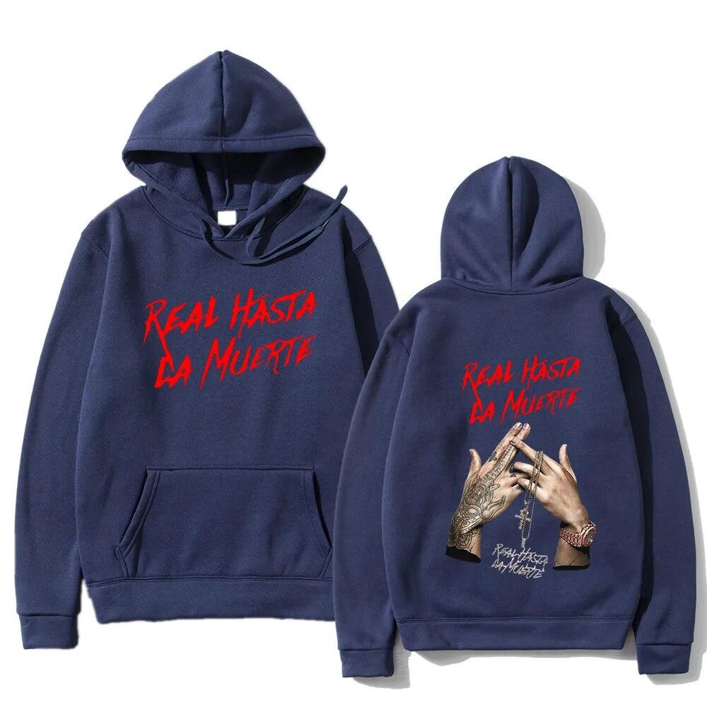 Anuel AA Printed Unisex Hoodies Sweatshirt Fashion Real Hasta La Muerte Casual Tracksuit Unisex Women Clothing Anime Pullover Hoodie