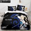 Genshin Impact Anime 3D NEW Duvet Cover Pillowcase Bedding Set Adult Boy Girl Bedroom Decoration Children Single Double Large