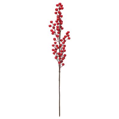 10pcs 25.59 Inch Artificial Red Berry Stems Branches Faux Berries Fake Flower for Home Office Party Decoration