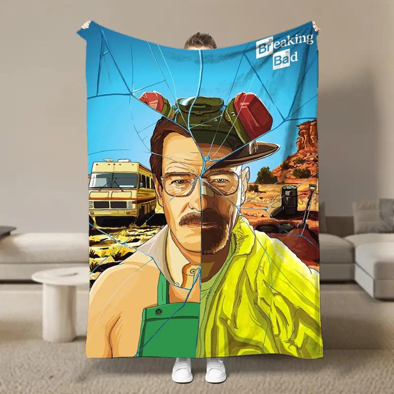 8 Size Breaking-Bad TV Show Series Flannel Blanket Home Sofa Lunch Break Blankets Children Student Blankets Nap Cover Kid Gift