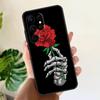 Skeleton Hand Rose Gothic Soft Case For Samsung Galaxy S21 S22 S23 S24 S25 Ultra S9 S10 Plus S20 FE S24 FE Phone Cover