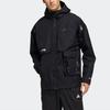 adidas X Transformers Co-Branded Solid Color Sports Long Sleeve Hooded Jacket Men Outerwear Black HM7464