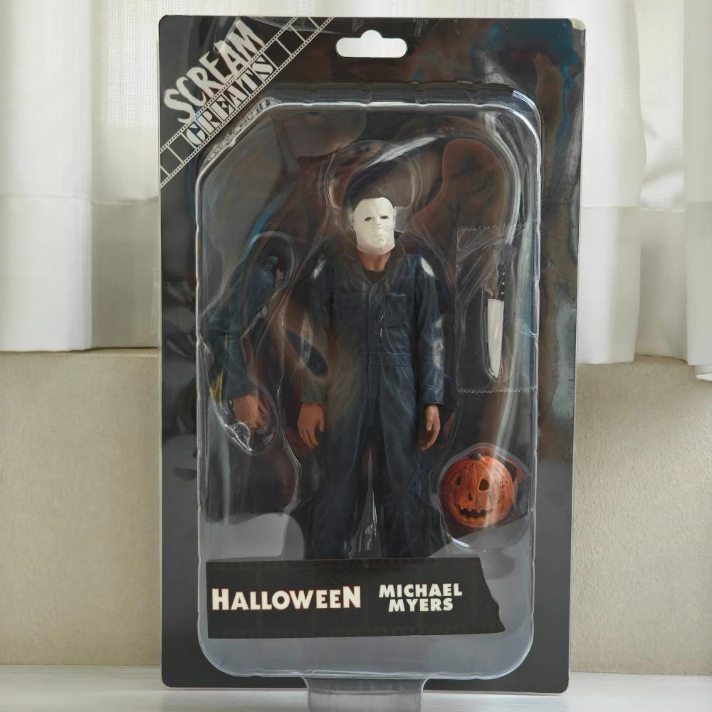 

20CM Halloween Anime Figure 8 Inch Michaelmyers Action Figures Michael Miles Arm Swinging Model Toy Halloween Gift For Kid