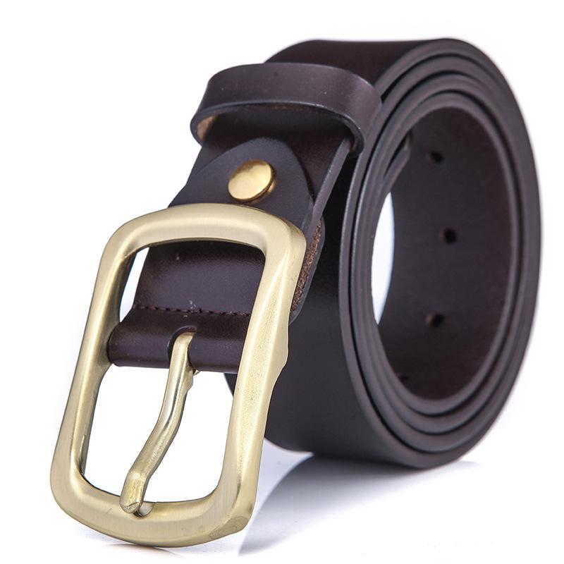 Men's Genuine Full Grain Leather Casual Antique Waist Belt