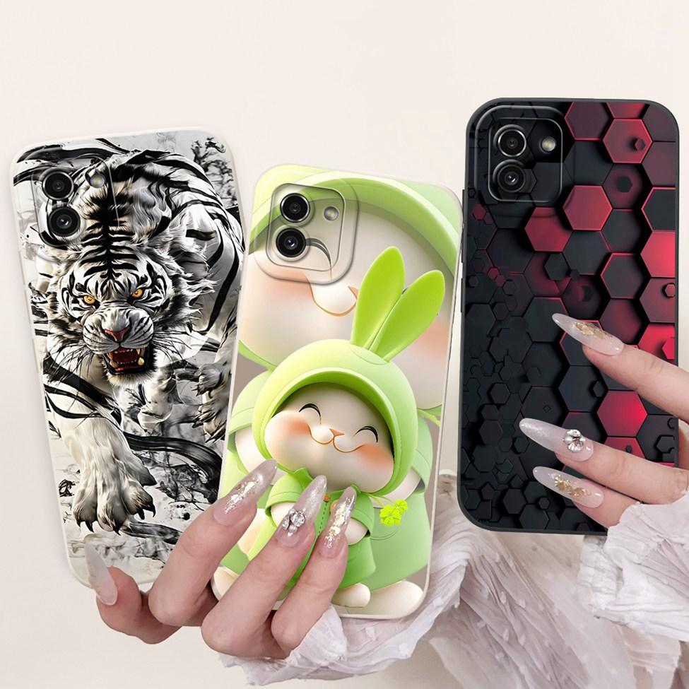 For Samsung Galaxy A03 Case Cover Luxury Fashion Flower Kawaii Cute Shockproof Phone Case For Samsung SM-A035F SM-A035M SM-A035G