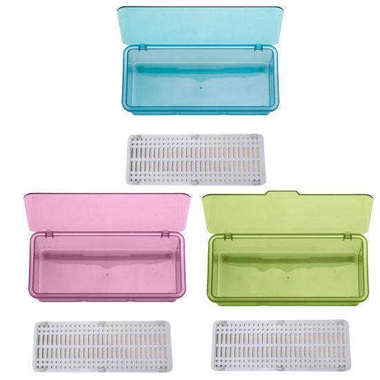 Transparent Chopsticks Drawer Organizer with Lid Plastic Countertop Storage Utensil Drawer Tray for Restaurant