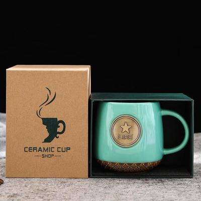 Shangqi Bronze Scale Ceramic Coffee Mug