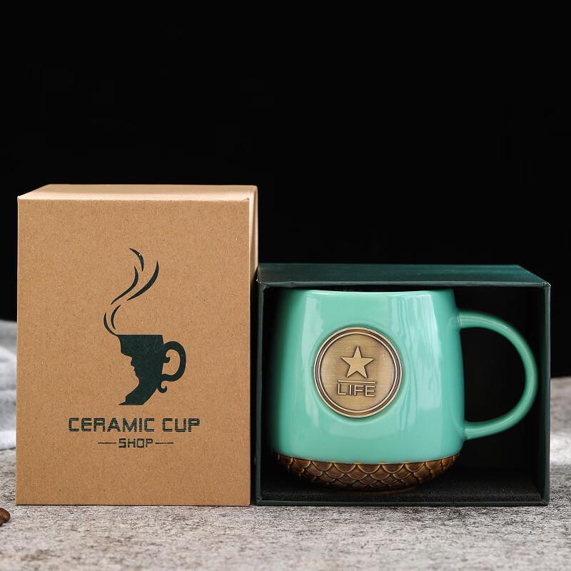 Shangqi Bronze Scale Ceramic Coffee Mug