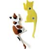 Cute Multifunction Cat Magnetic Refrigerator Sticker Fridge Magnet Hanging Hook 2 in 1 Gray cat/Black white cat/Yellow striped cat/Gray Yellow