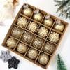 16pcs/set New Style Christmas Ball Set Glitter Deco Ball with Round Shapes for Christmas Tree Hanging Ornaments Plastic Material