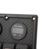 4 Gang Rocker   Panel 5Pin with Voltmeter 4.8A Dual USB Fast Charging Slot   for Car RV Yacht