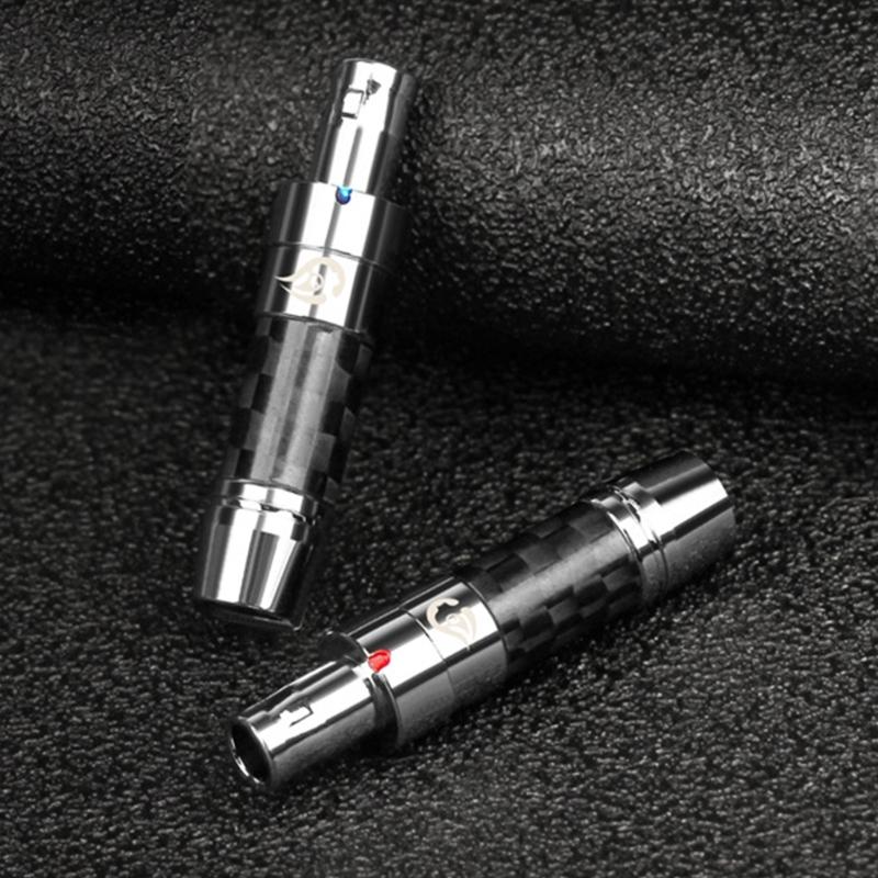 Hodetelefonpinne for HD800 HD800S HD820 D1000 Rhodiumbelagt Kobber Karbonfiber Lydplugg Kontakter Hodetelefoner Adapter