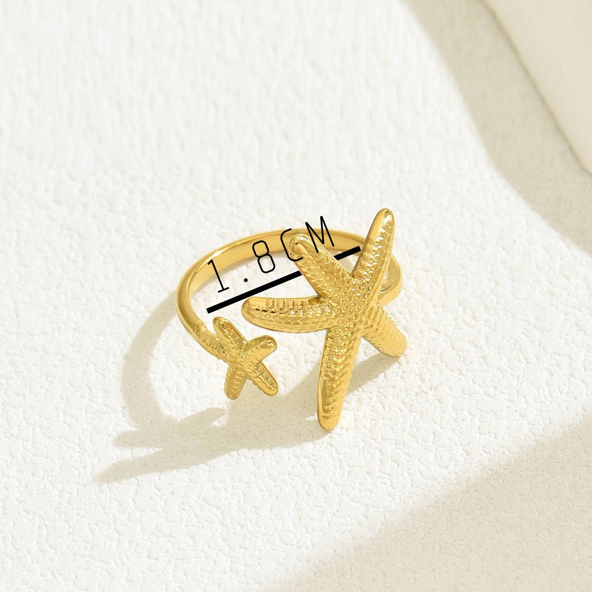 

Женское универсальное открытое кольцо в морском стиле Starfish one size