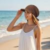Sun Protection Turban Hat Curved Brim Sunshade Hat Casual Fabric Headscarf  Outdoor