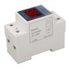 Voltage Current Meter Din Rail Double Display Display Monitor Single Phase Household with