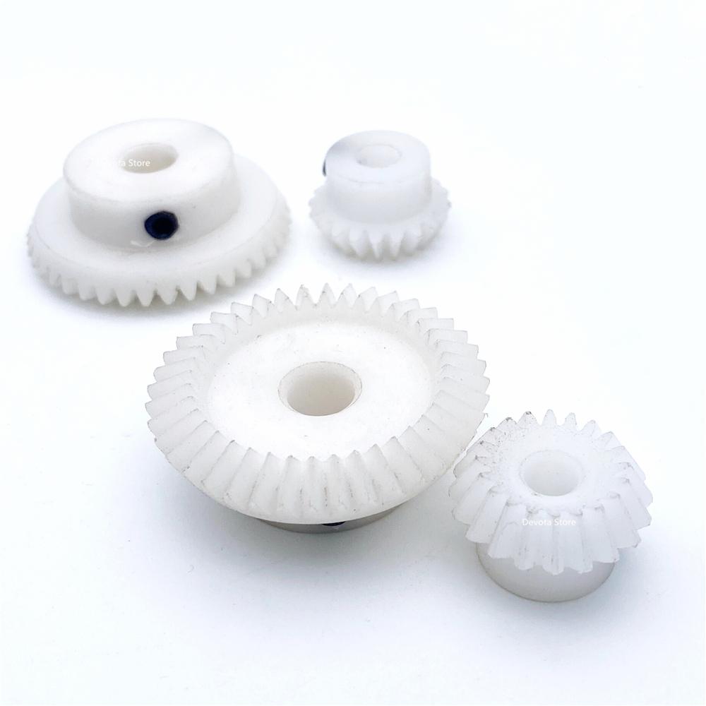 1:2 POM 1M 20T 40T Plastic Nylon Straight Bevel Gear Transmission Small Toy 20 Teeth 6mm 40 Teeth 8mm Parts