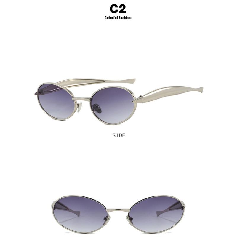 Damen Sonnenbrille, ovale kleine Rahmen Sonnenbrille, Herren- und Damenmode Sonnenbrille