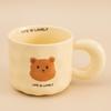 High looking Cute Little Bear Mug Mug for Boys and Girls Drinking Water Cup with Lid Spoon Couple Ceramic Cup Coffee Breakfast Cup