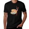Palette With Paints And Two Brushes Tshirt Lightweight Running Tshirt