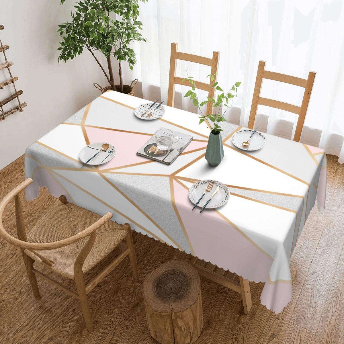 1 pièce chemin de table patchwork beige-marron avec motifs losanges géométriques rouge-blanc. Style ferme, parfait pour les cuisines intérieures, les célébrations, les restaura 100x140cm