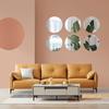 Acrylic Round Mirrors Self Adhesive Non Glass Mirror Circle Wall Mirror Clear Wall Sticker Decals for Wedding Table Centerpiece and Home Living Room