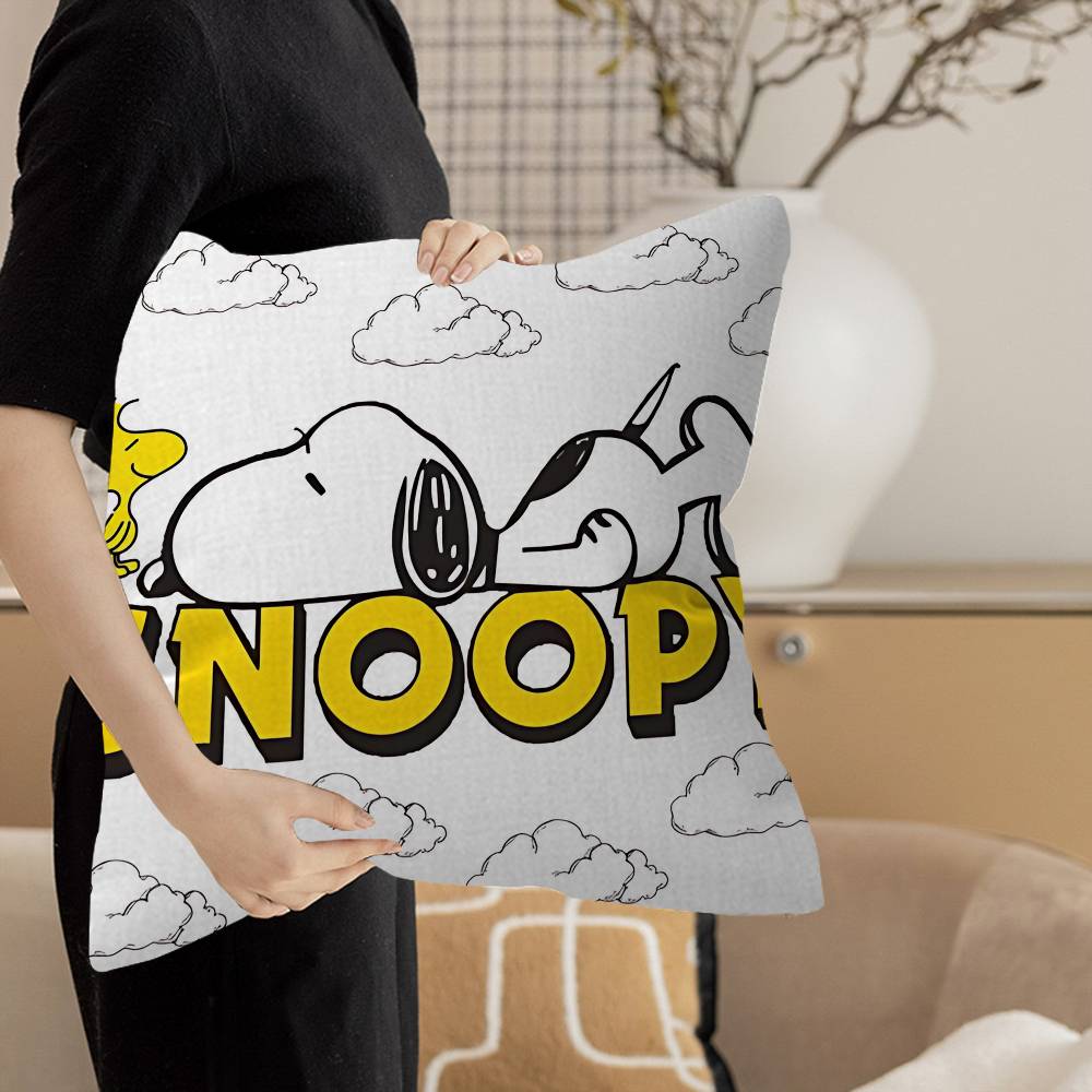 S-Snoopy Cartoon Pillowcase Toon Gift Cushion Cover Bedroom Home Sofa Chair Seat Decor Pillow Case