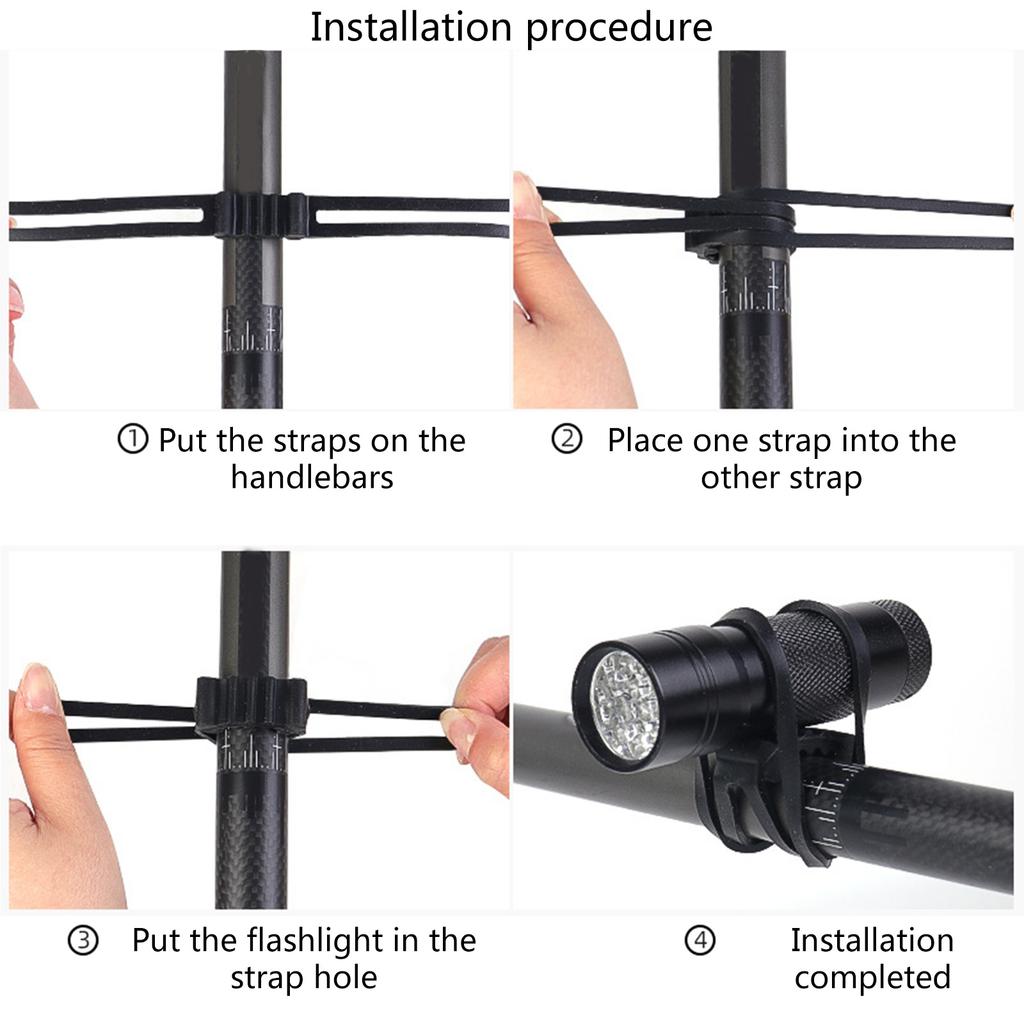 Bicycles Flashlight Holder Strap Bicycles Handlebar Elastic Straps Bicycles Silicone Band Bicycles Torch Mount Bandage