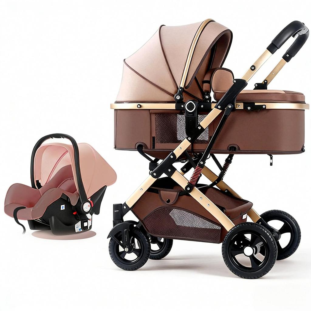 Lightweight Foldable Stroller, Reclining Seat, Two-Way View, Compact Pushchair.