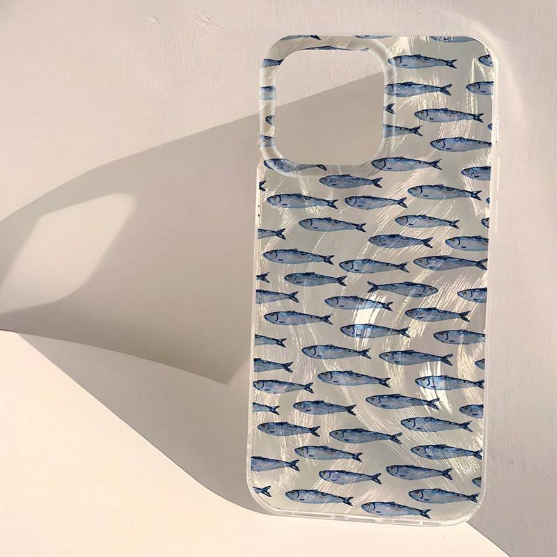 Minimalist Fish Pattern Phone Case For Samsung Galaxy A56 A55 A54 A53 A36 A26 A16 A15 5G S26 Ultra S25 FE S24 Plus S23 S22 Cover