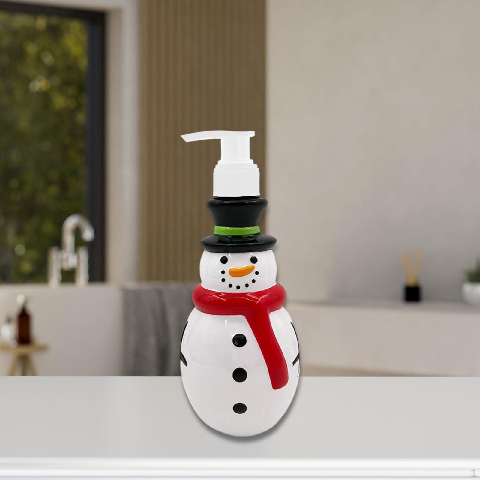 

Soap Dispenser for Christmas – Decorative Accessory Empty Pump Bottle Snowman