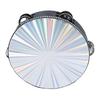 Radiant Tambourine Reflective Clear Crisp Sound Double Row Bell Drum Hand Percussion Instrument 8 Inch