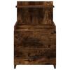 Nightstand with 2 Drawers Smoked Oak Finish 40 X 36.5 X 62 Cm