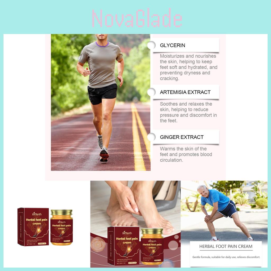 Ximonth Herbal Foot Care Cream Gentle Soothing Formula For Relaxing Foot Massage And Moisturizing Treatment