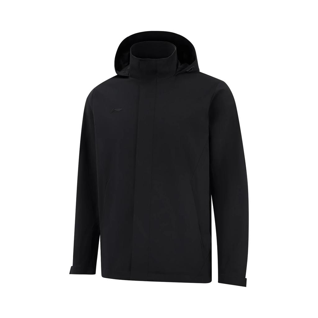 Li Ning Trench Coats Men's Black Hooded Moderate Other AFDV901-4