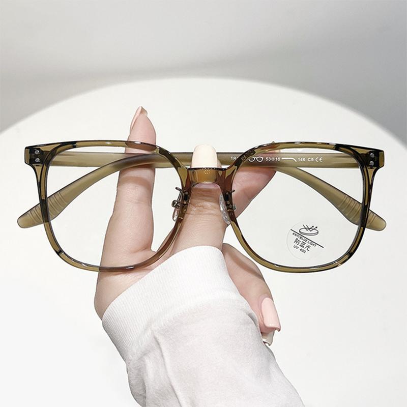 

Oversize Square TR90 Frame Rivet Myopia Spectacles With Cylinder 0 -0.5 -0.75 To -6.0 , Hyperopia +0.5 to +6.0 Customize