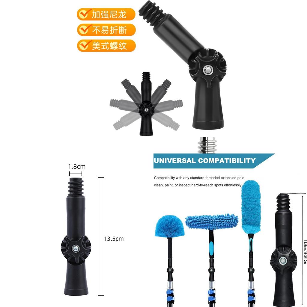 Adaptador de Junta Angular Universal Solo la Cabeza Para Poste Telescópico Accesorio de Limpieza de Ventanas y Canalones