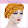 Basic Polyester Muslim Headscarf With Pearl Embellishments For Daily Wear
