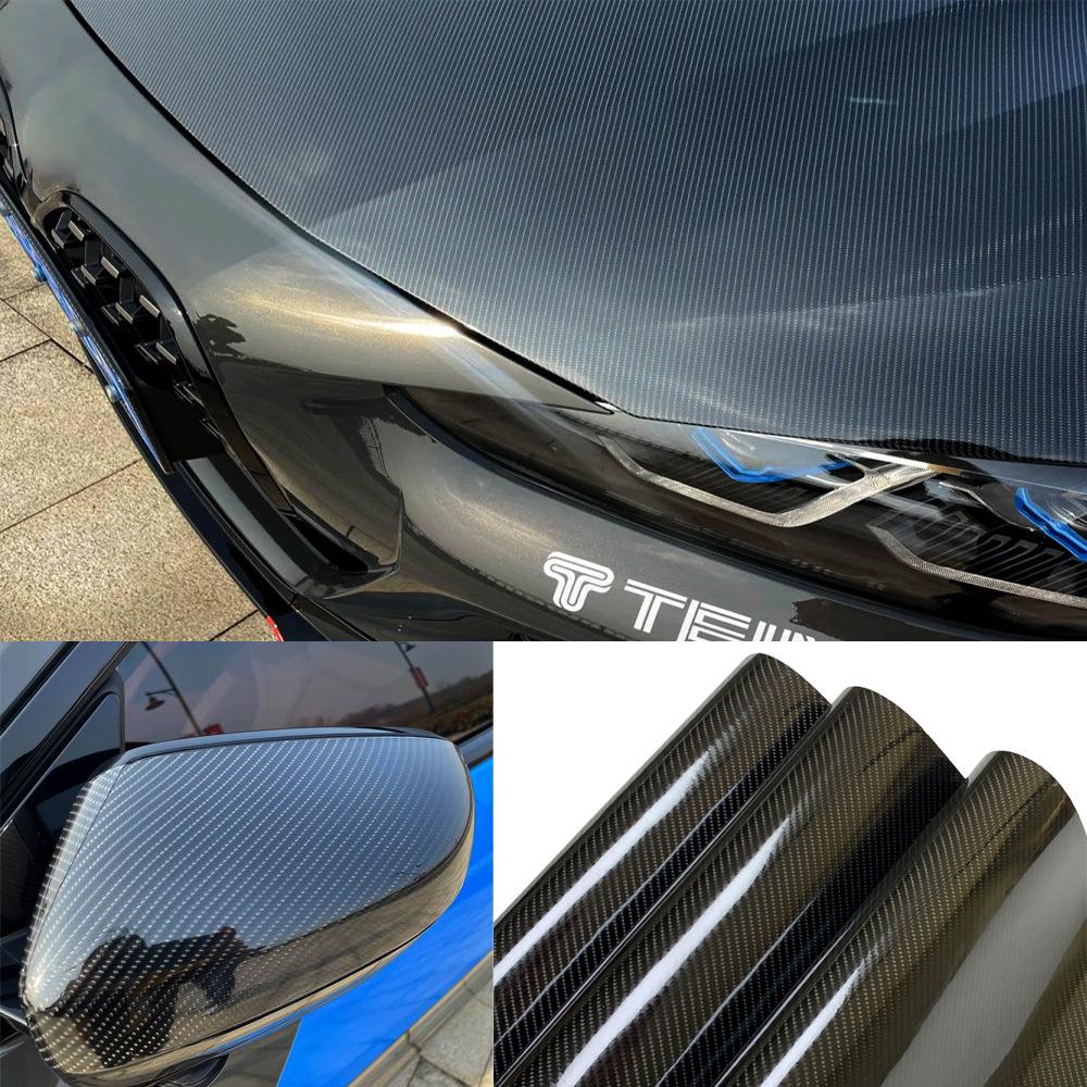 Carbon Fiber Car & Motorcycle Protective Wrap for Interior, Hood, Mirrors