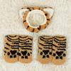[2-piece Set] Tiger Washcloth + Sleep Socks Set Fashion Socks