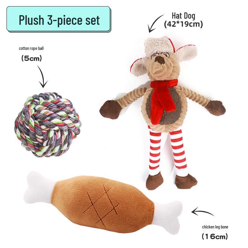 Durable Squeaky Plush Deer Dog Toy