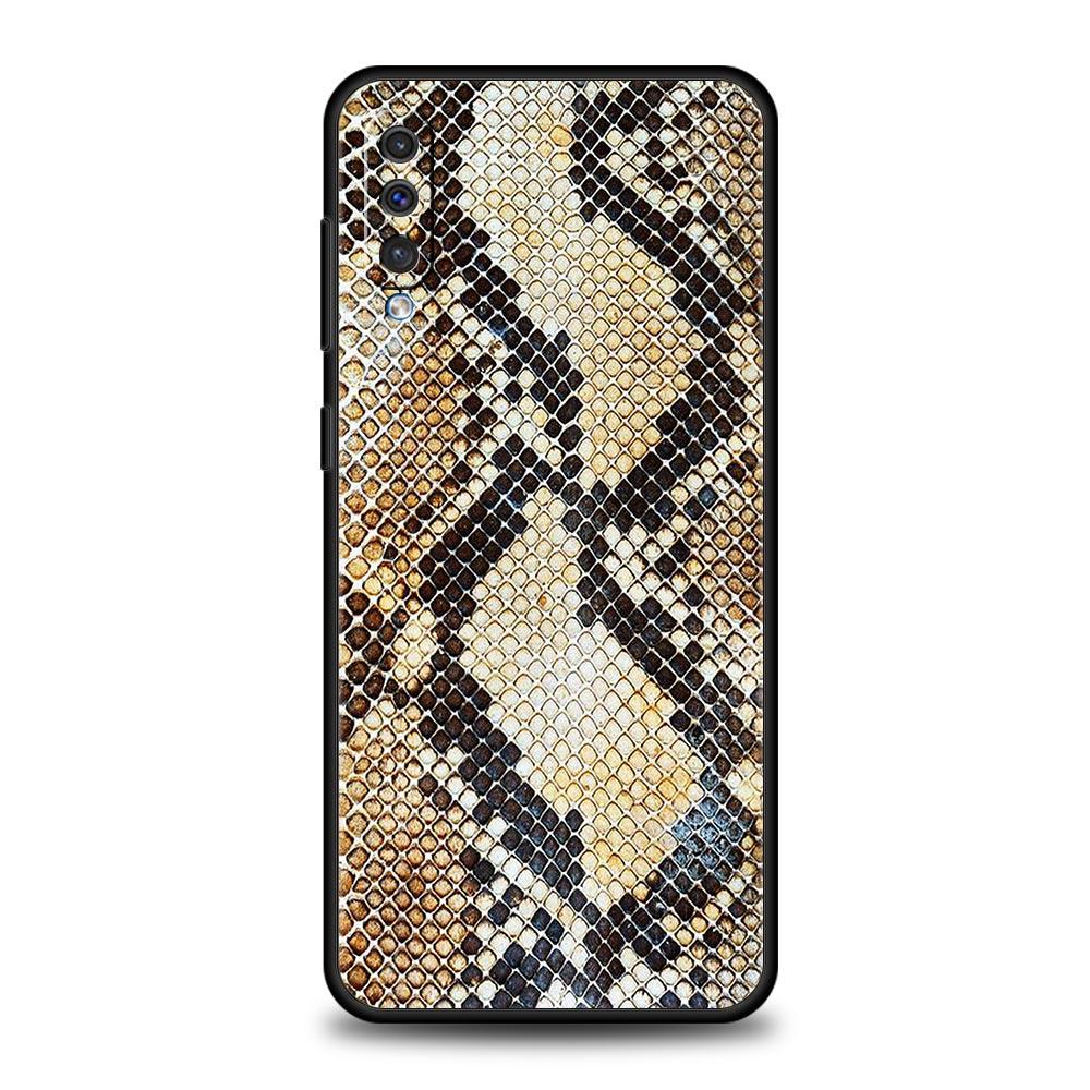 Pretty Luxury Snake Skin Phone Case For Samsung A54 A52 A24 A14 A50 A72 A70 A40 A20S A20E A02S A12 A22 A34 A42 A32 5G A04s Cover