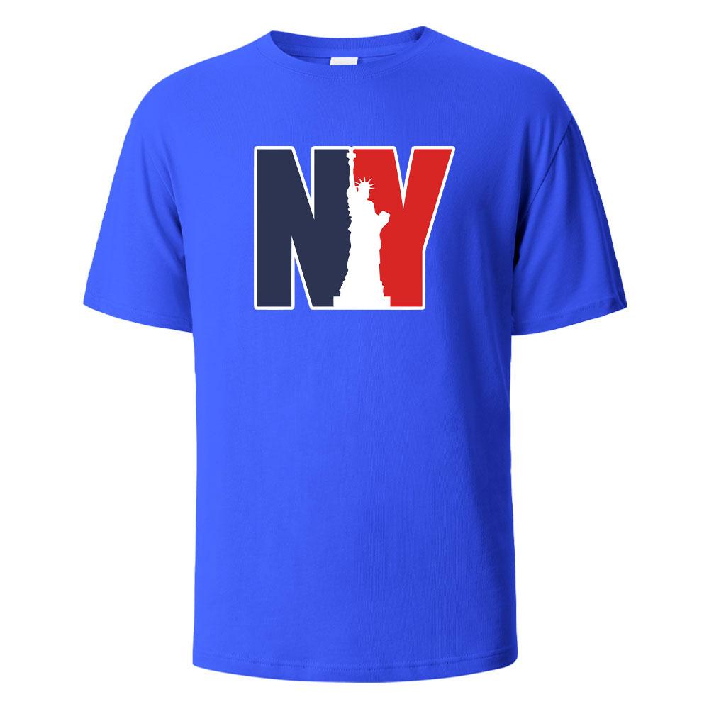 NewYork Print TShirt Summer Tees For Men Women 100 Cotton Oneck Oversize Casual Short sleeved Tops