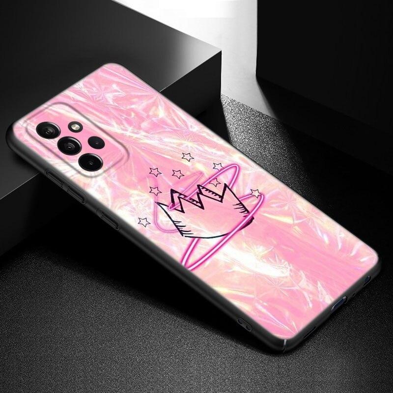 Fashion Pink Love Phone Case For Samsung Galaxy A21 A30 A50 A52 S A13 A22 A32 A33 A53 A73 5G A11 A12 A31 A51 A70 A71 A72 Cover