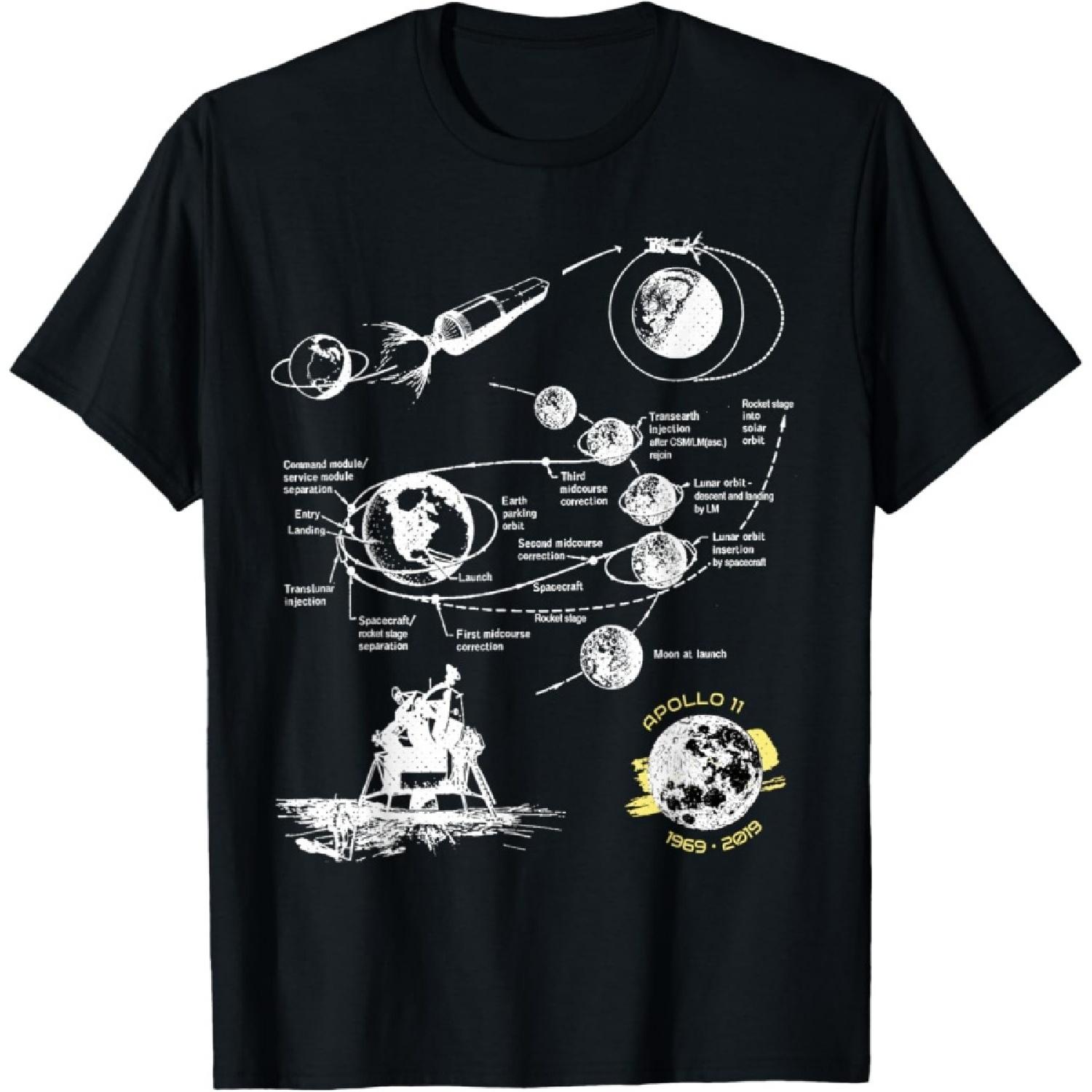 First Moon Landing 50th Anniversary of Apollo 11 Mission T-Shirt S чёрный