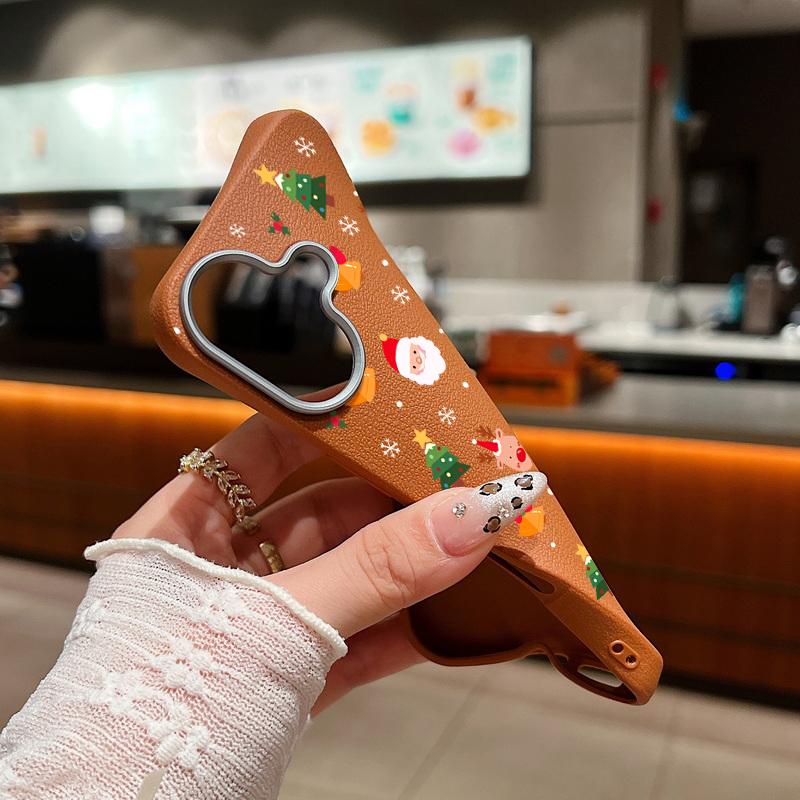 Skinnteksturskall for iPhone 16 15 Pro 14 13 12 11 Pro Max Xs Max Xr 8 7 6 Plus Cartoon Santa Claus Elk Mønster Støtsikker Myk Tpu Slim Cover