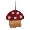 Yousheng Tissue Box Soft Velvet Fabric Hanging Tissue Holder with Lanyard Wall-Mounted Tissue Case Cute Mushroom Shapes Organizer for