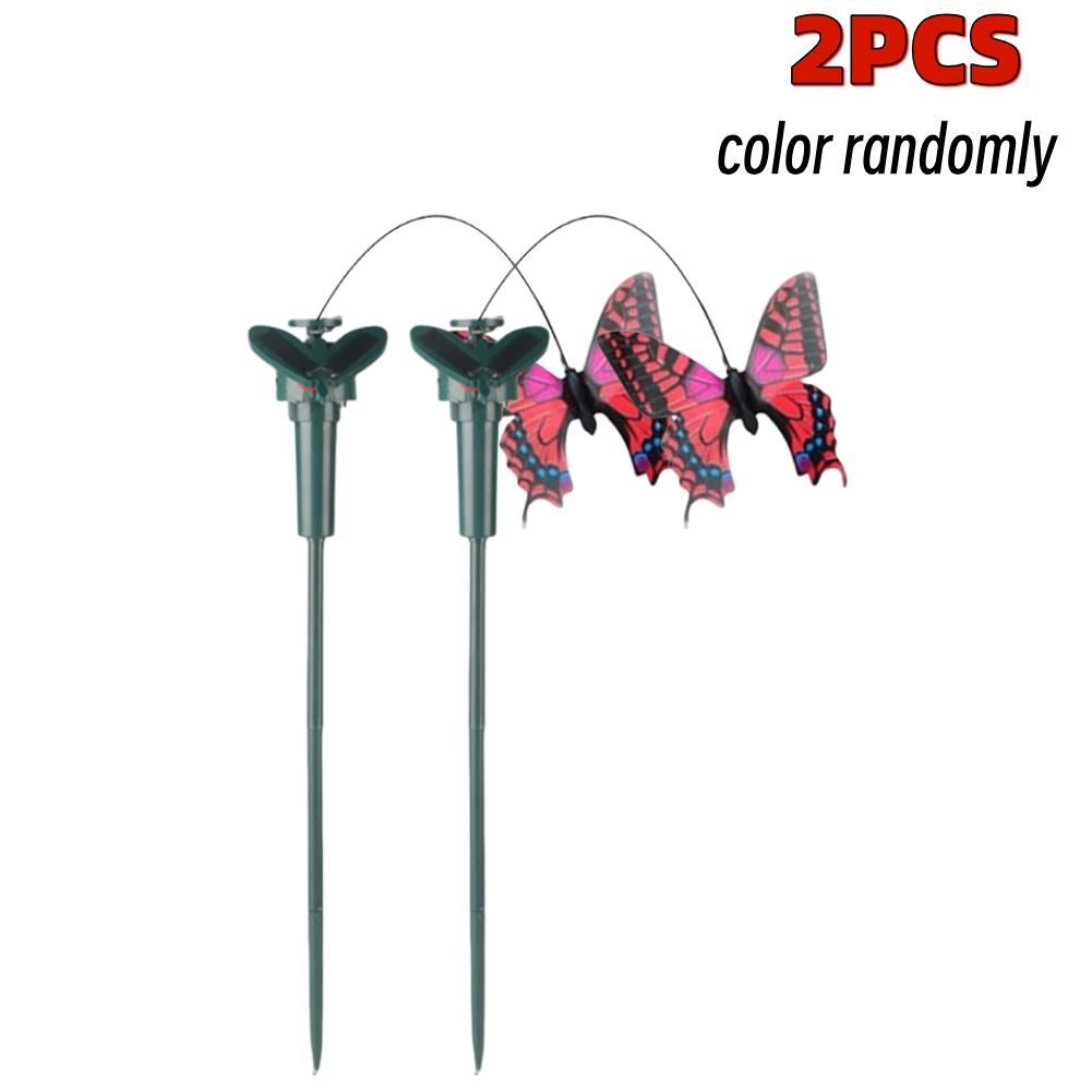 1-3PCS Solar Garden Butterfly Solar Flying Butterflies Solar Powered Flying Wobble Butterfly Bird Garden Stake Home Decor