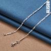 925 Sterling Silver 4mm Men's Necklace Fashionable Wedding Jewelry
