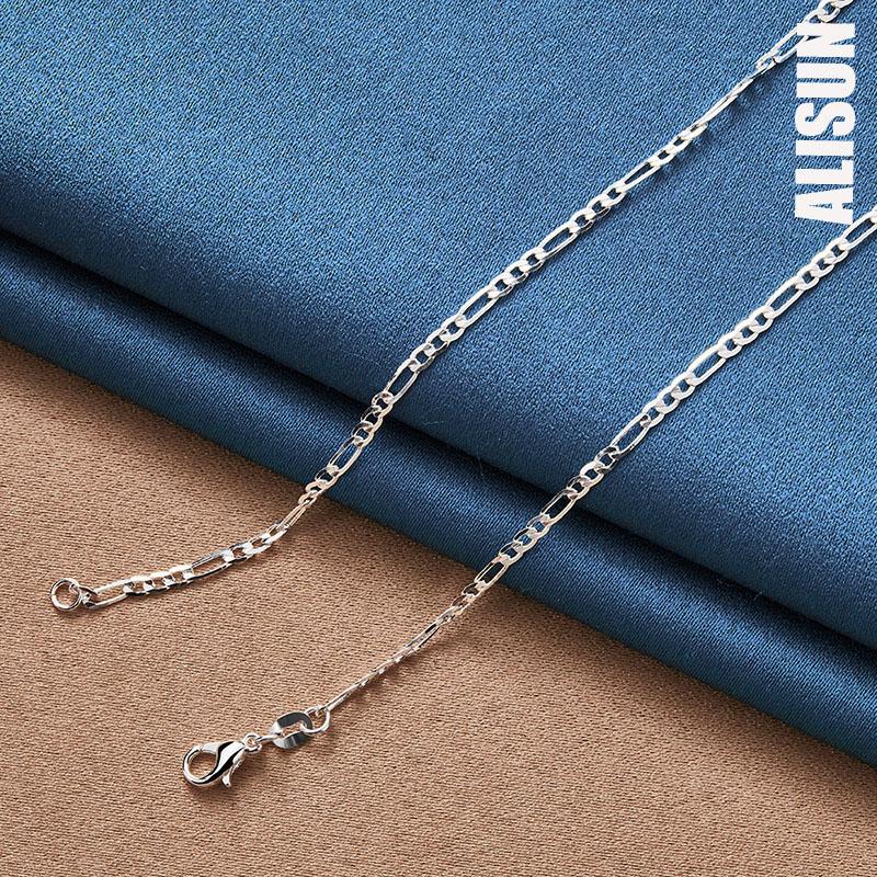 925 Sterling Silver 4mm Men's Necklace Fashionable Wedding Jewelry